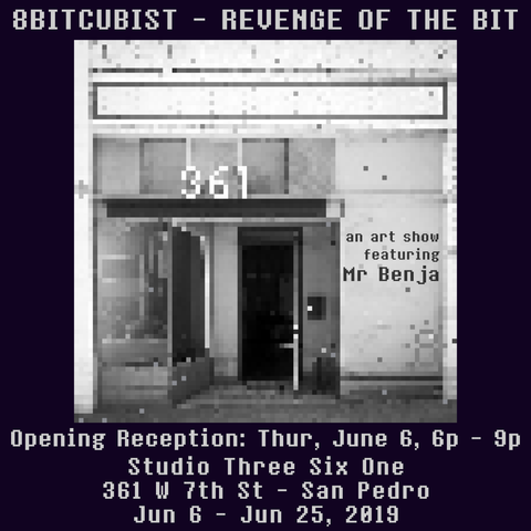 8BitCubist - "Revenge of the Bit" Art Show Flyer