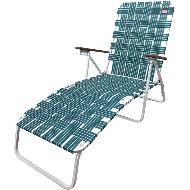 webbed lawn chair lounger