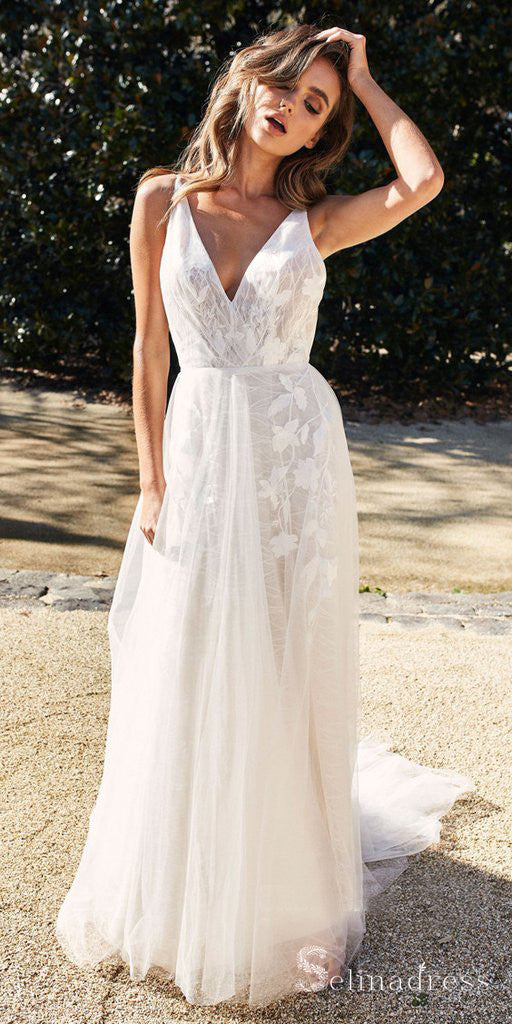 rustic beach wedding dress