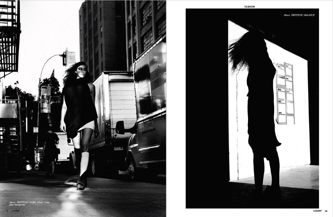 TRIPTYCH FOOTWEAR IN ELEGANT MAG EDITORIAL SOLSTICE