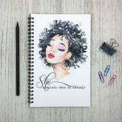 Illustration of black woman on journal cover.