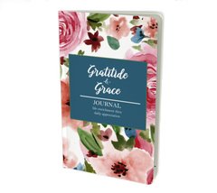 Floral cover journal that says gratitude and grace.