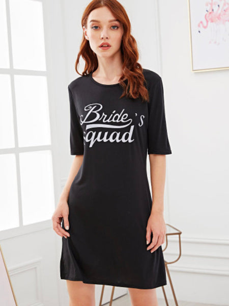 bride t shirt dress