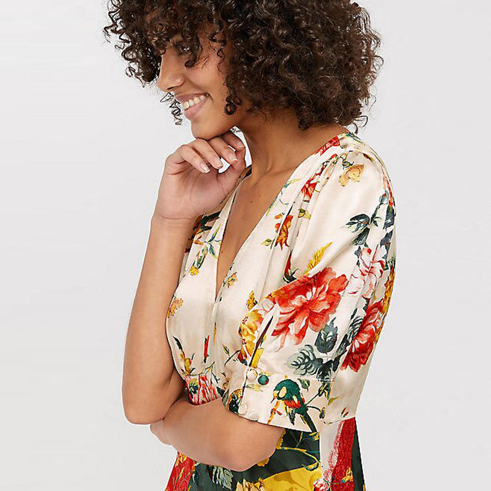 oana print tea dress