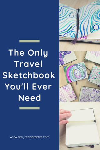 The Only Travel Sketchbook You'll Ever Need - a comprehensive review of the Moleskine Art Plus Pocket Sketchbook and why it is the best travel sized sketchbook for most creatives on the go. Written by Amy Reader