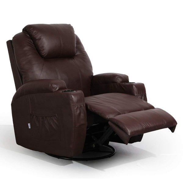 esright massage recliner chair heated pu leather ergonomic lounge