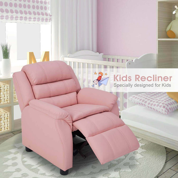 kids pink recliner