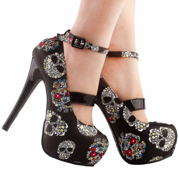 skull platform heels