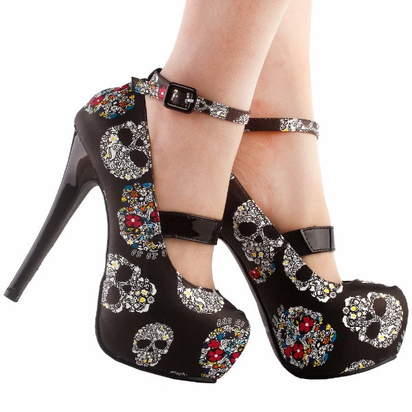 Lystra Skull Platform Heels – Skull 