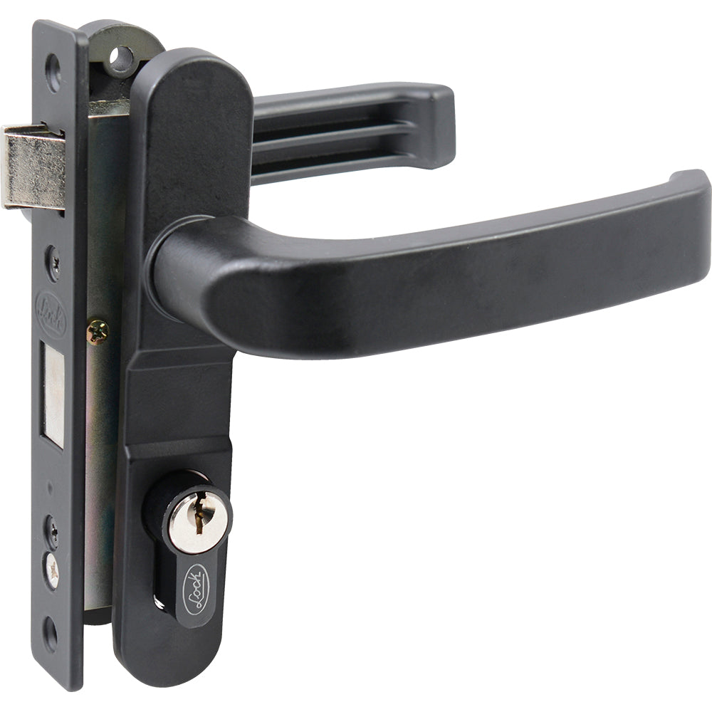 Adjuntar a trabajador Arrastrarse Cerradura para puerta de aluminio color negro Lock