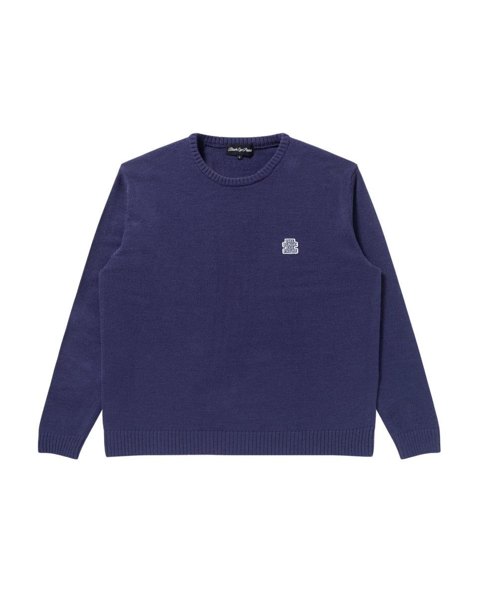 使い勝手の良い Black Eye Patch Kamon Knit Sweater agapeeurope.org