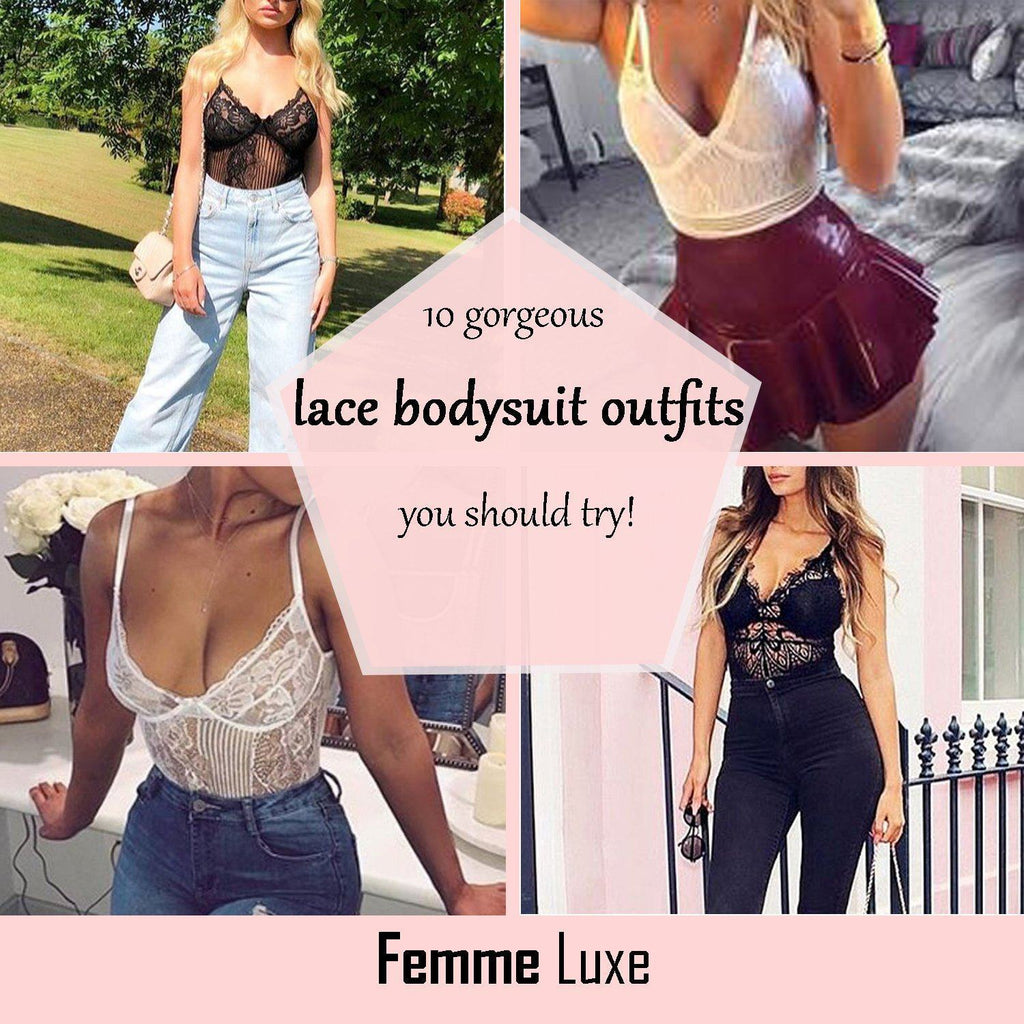 lace bodysuit outfit