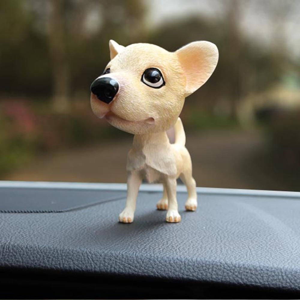 2 STAND UP BOBBLE HEAD CHIHUAHUA DOG mexican dog bobbing heads car dash pupppy