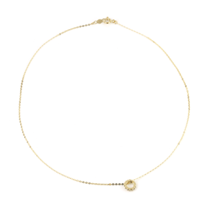 9ct Gold Choker Necklace with Circular 