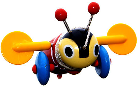 NEW BUZZY BEE PULL-ALONG WOODEN TOY PUSH AND PULL TOYS GIFT GIRLS BOYS VINTAGE 
