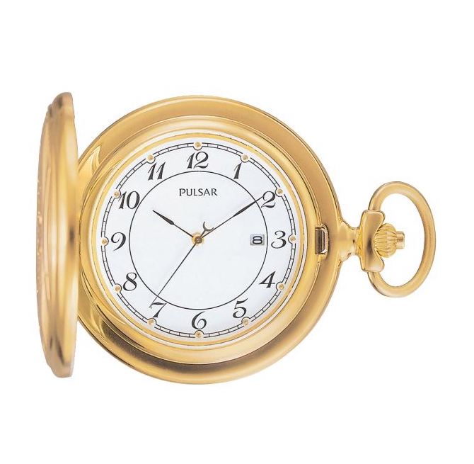Missionaris Promotie actrice Seiko Pulsar Gold-Tone Stainless Steel Pocket Watch with White Dial - –  Security Jewelers Duluth, MN