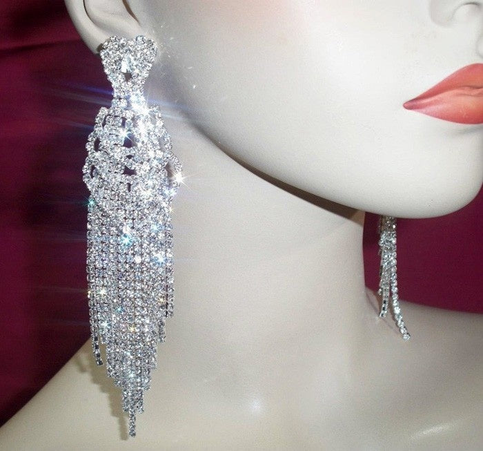 big diamante earrings