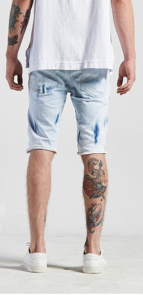 bleached biker shorts