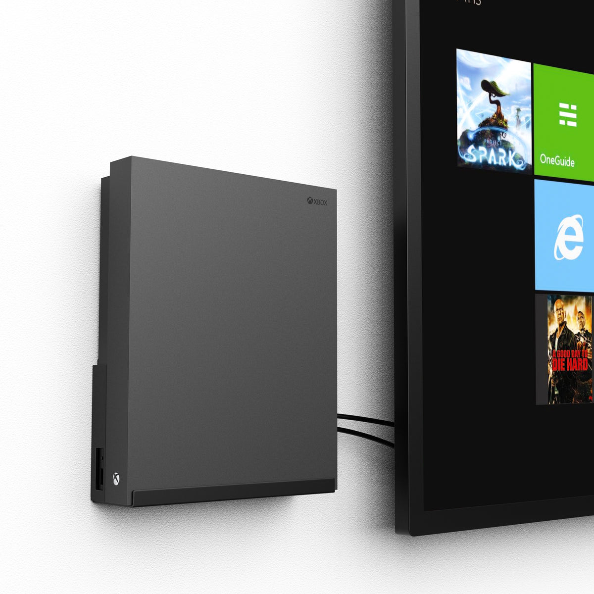 mounting xbox one on wall