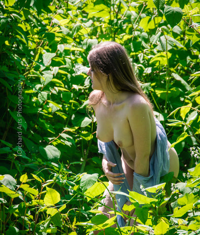 Topless Women In Garden