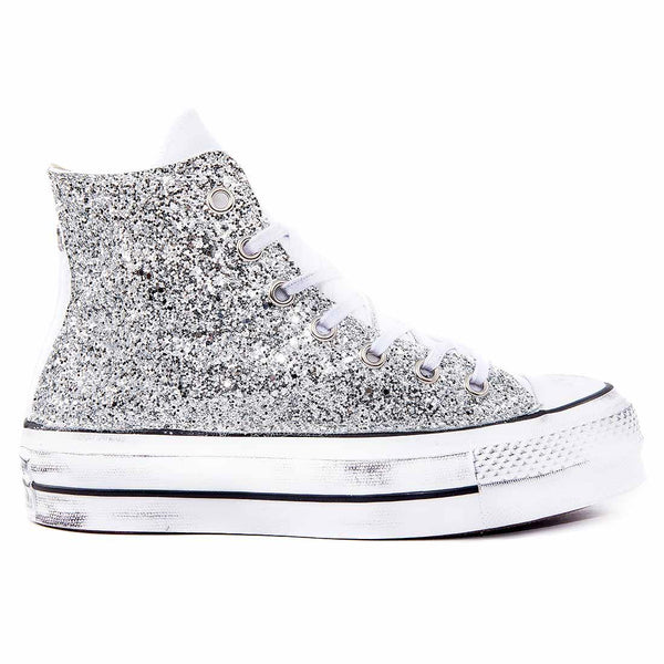 converse all star platform glitter