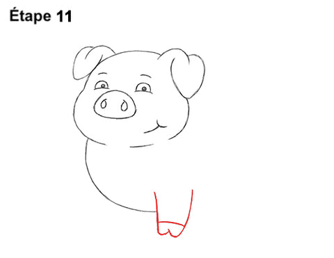 comment dessiner un cochon etape 11