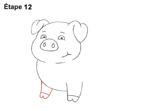 comment dessiner un cochon etape 12