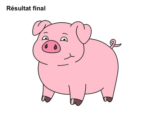 comment dessiner un cochon etape 17