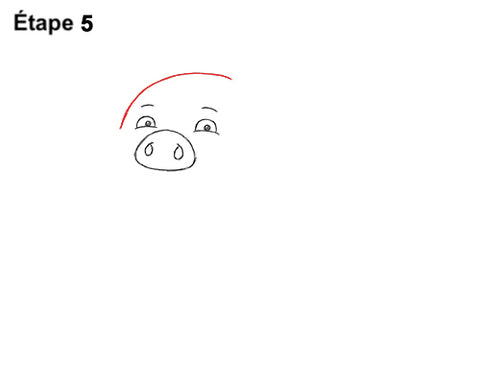 comment dessiner un cochon etape 5