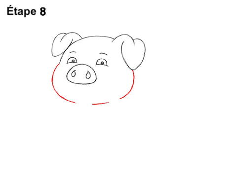 comment dessiner un cochon etape 8