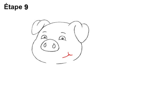 comment dessiner un cochon etape 9