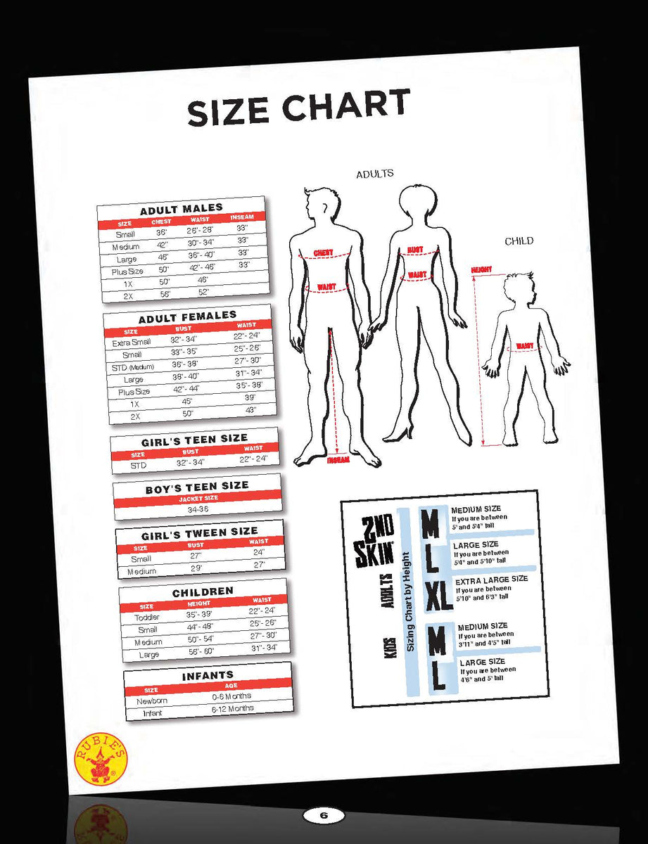 Rubies Child S Size Chart