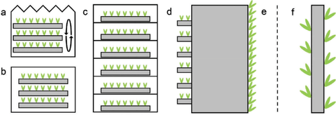 Diagram on types of vertical farming