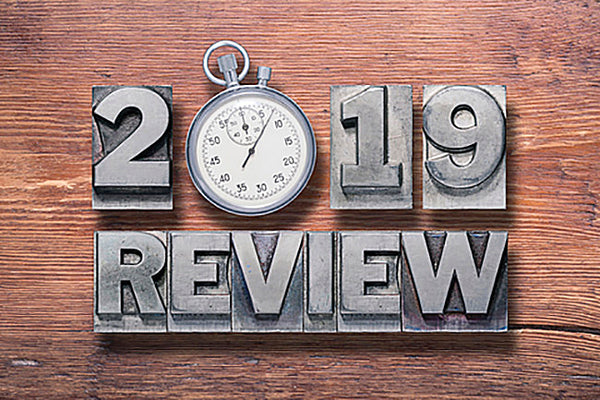 Letterpress and a stopwatch spell out 2019 Review