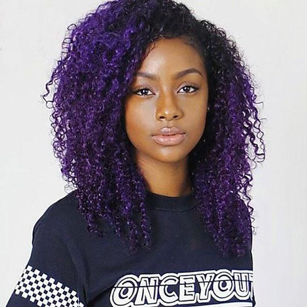 purple ombre human hair wig