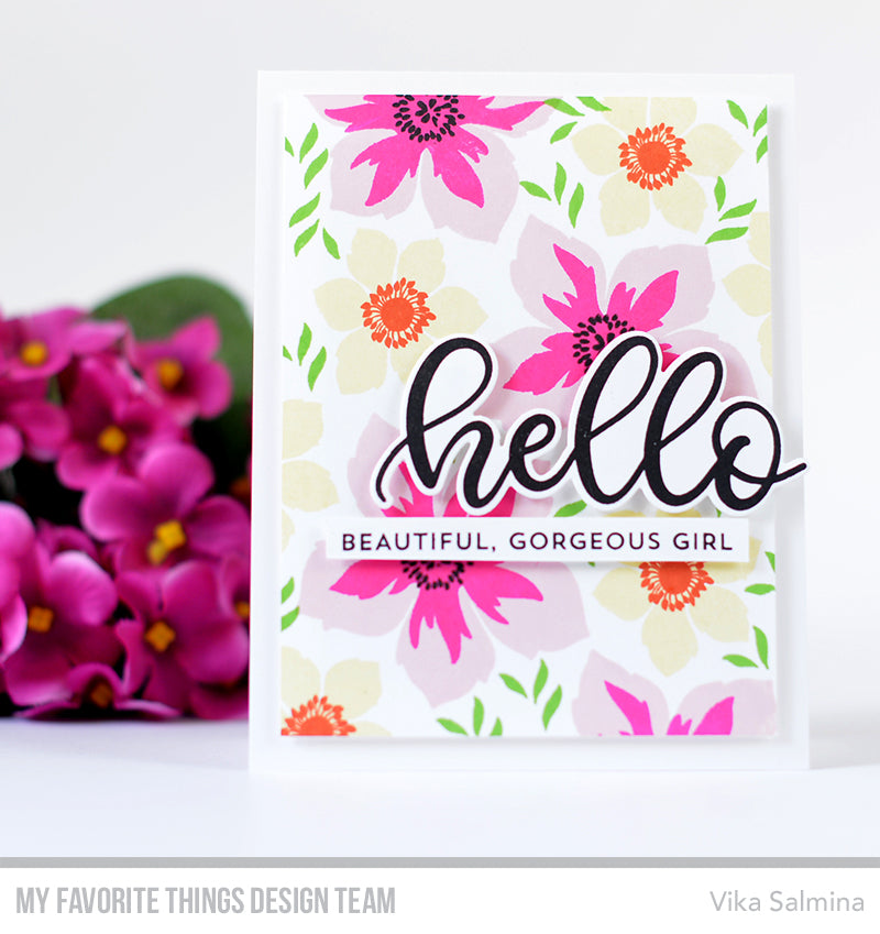 Handmade card from Vika Salmina featuring products from My Favorite Things #mftstamps