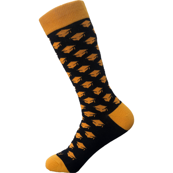 gold and black jordan socks