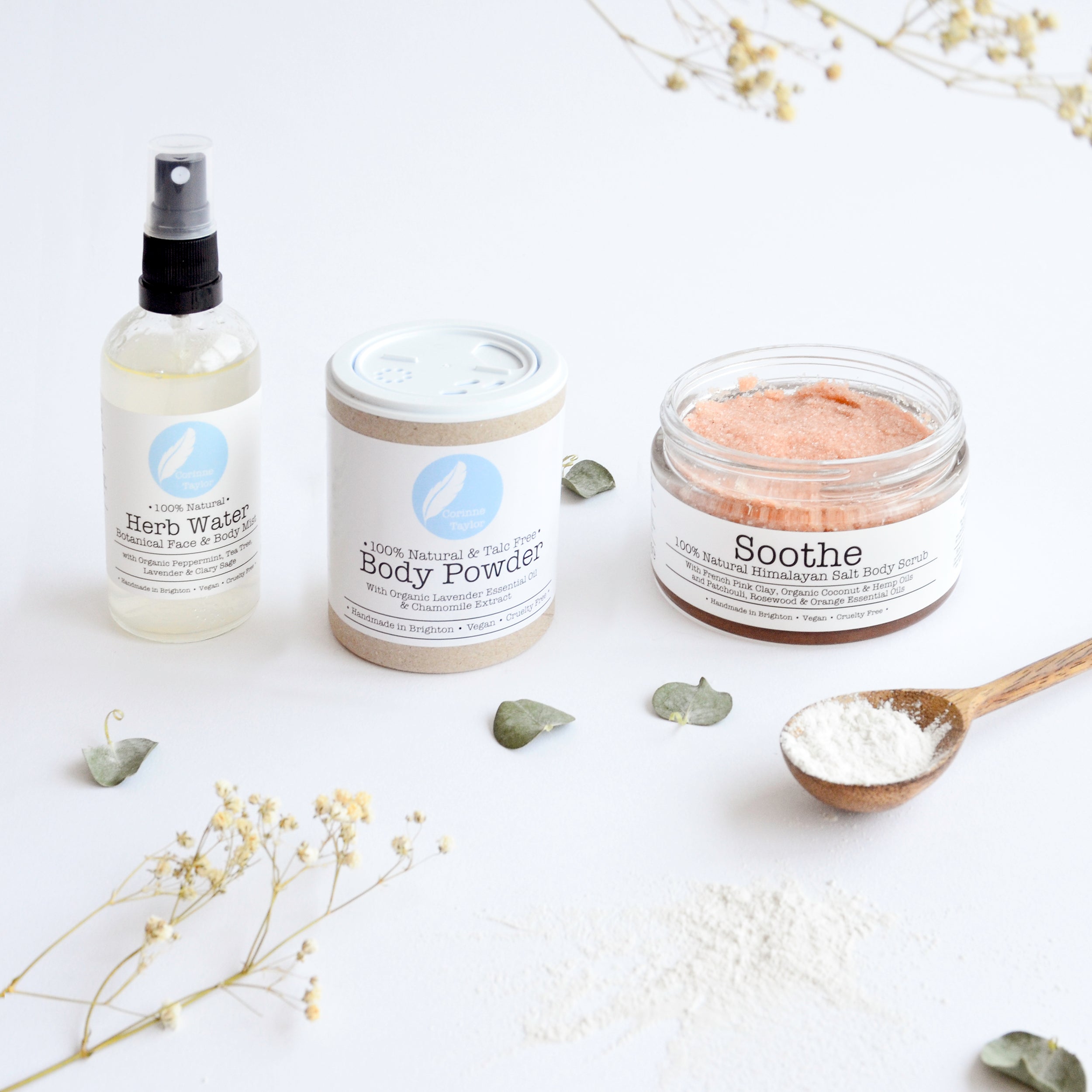 100% natural, organic, vegan & cruelty free aromatherapy products by Corinne Taylor