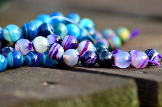 agate gemstone beads in summer