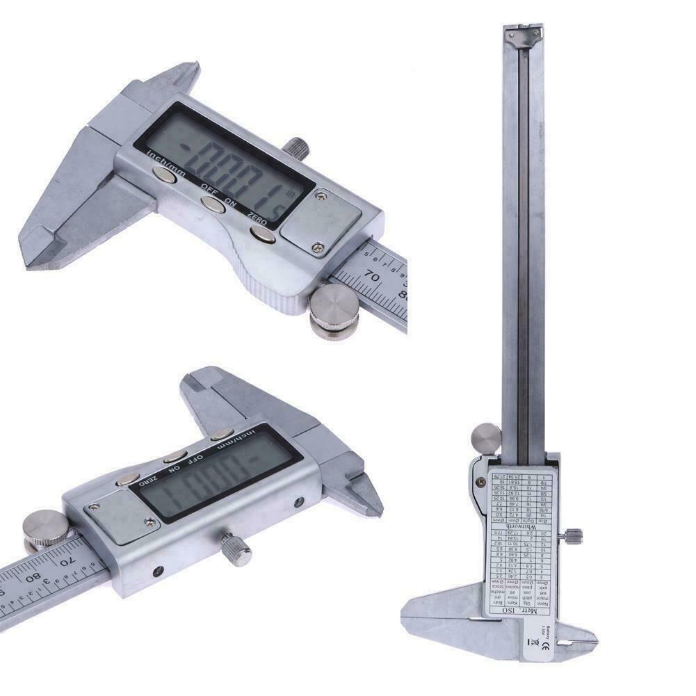 Schieblehre 6" 150mm Edelstahl Elektronische Digital Messschieber Mikrometer 