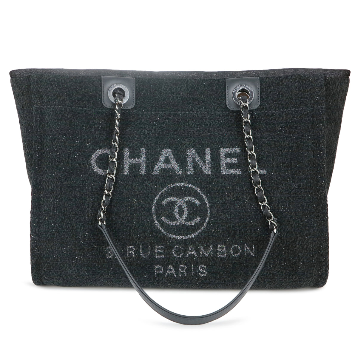 black chanel deauville tote