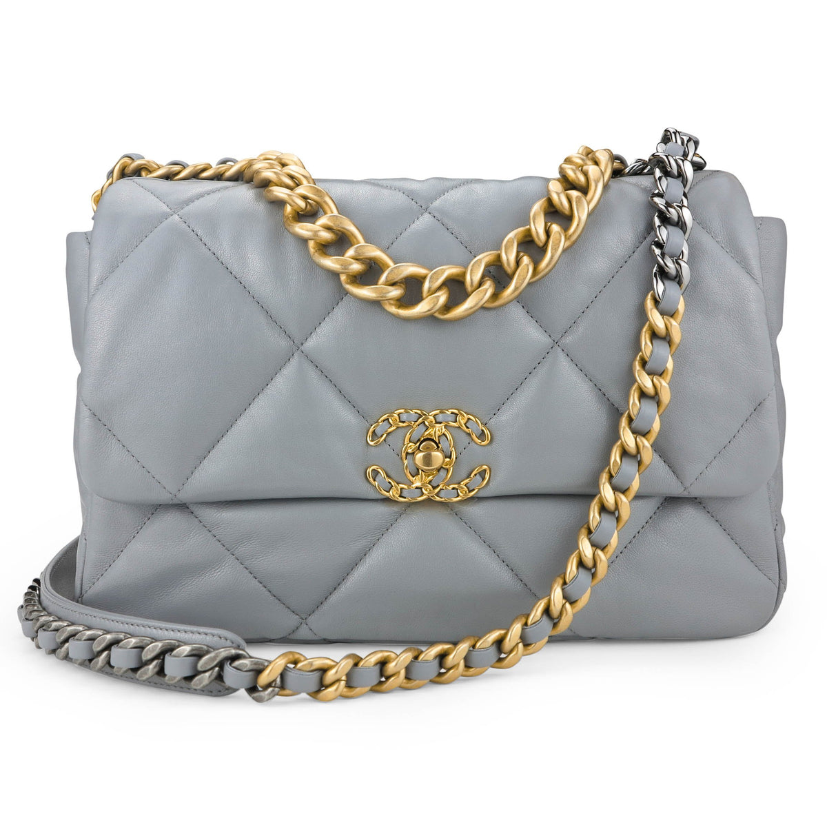 chanel 19 bag grey