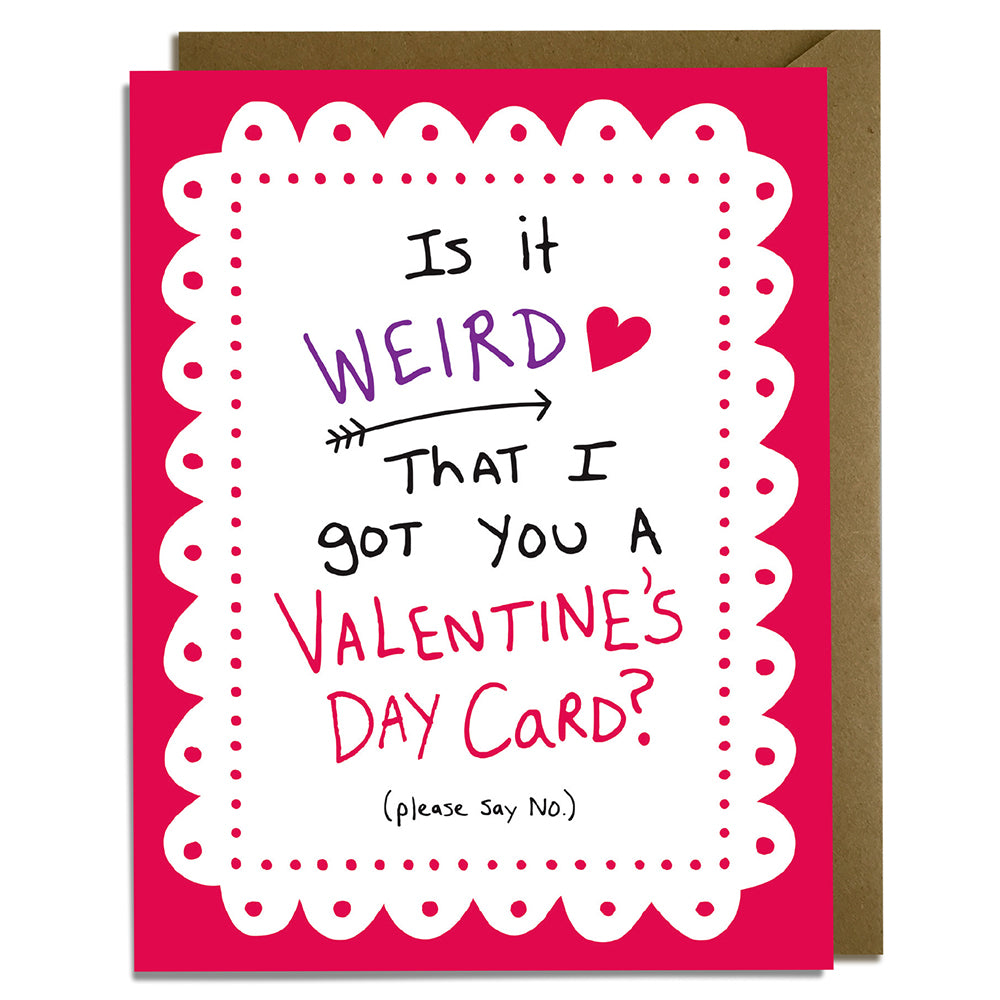 Funny Valentine's Day Card - Weird and Awkward for New Couples &  Relationships – Kat French Design