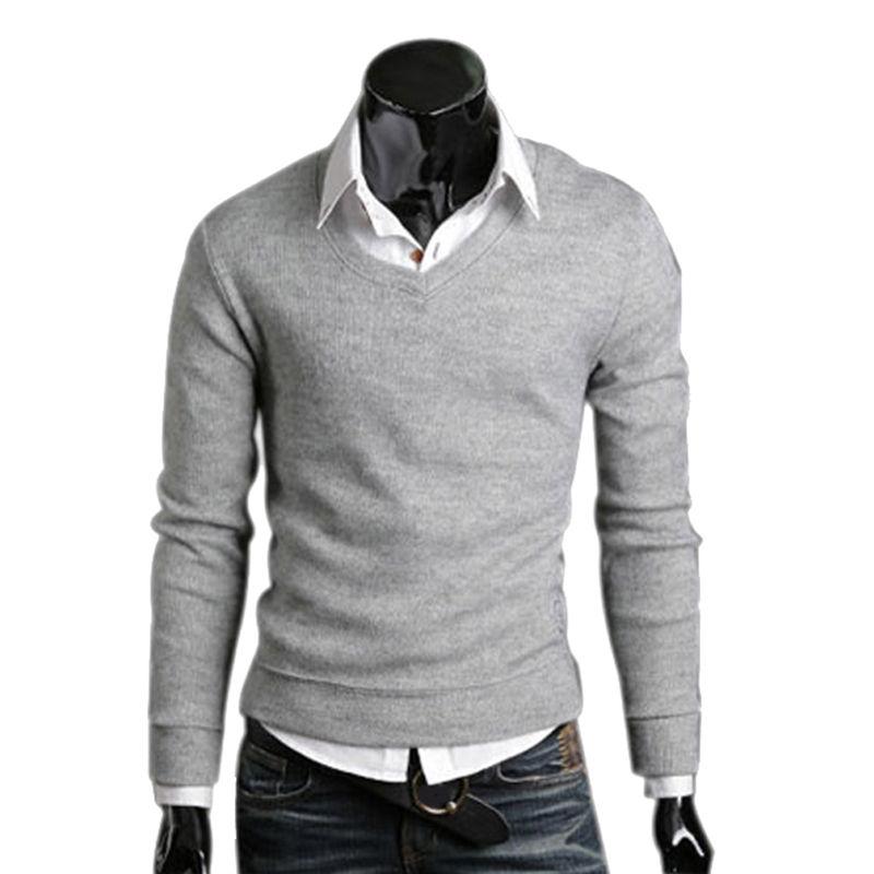 Sweater Sueter Cardigan Tejido Escote V Fashion Gris C – Quiero Fashion