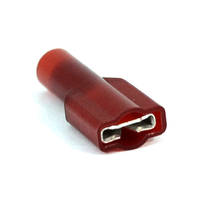 MALE FULLY INSULATED QUICK DISCONNECT TERMINAL NYLON .25" RED 22-18g#403-100PK 