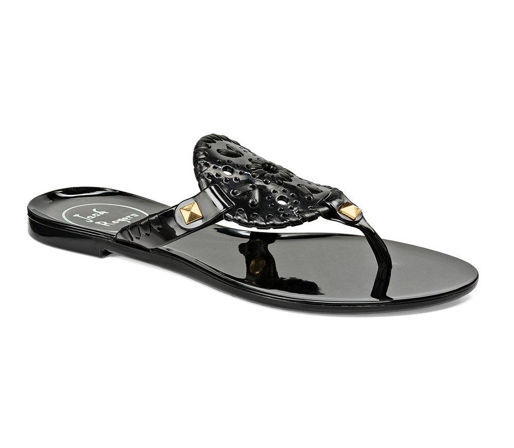 jack rogers black flip flops