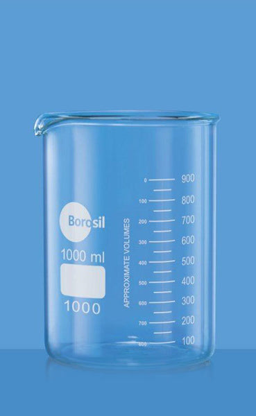 Borosil Glass Beaker 1000ml Low Form Ozvials 7601