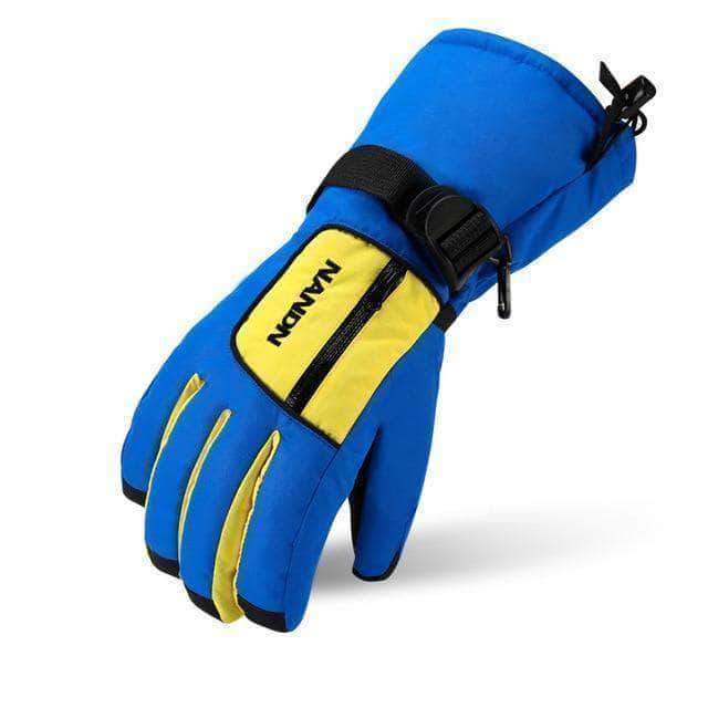 ski gloves blue