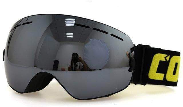 black snow goggles