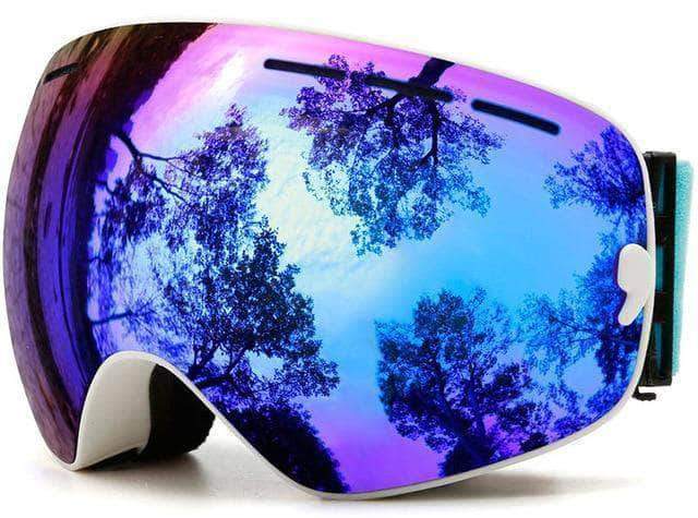 purple snow goggles